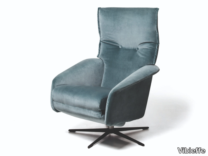 1750 DREAM - Recliner fabric or leather armchair with 4-spoke base _ Vibieffe