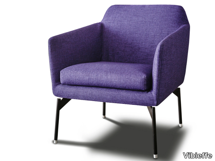 770 LEVEL - Upholstered fabric or leather armchair with armrests _ Vibieffe