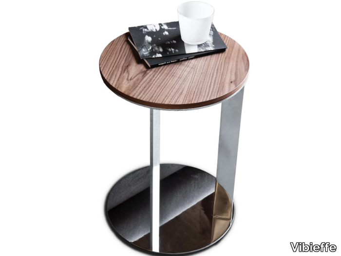 9500 – 017 - Round steel and wood side table _ Vibieffe