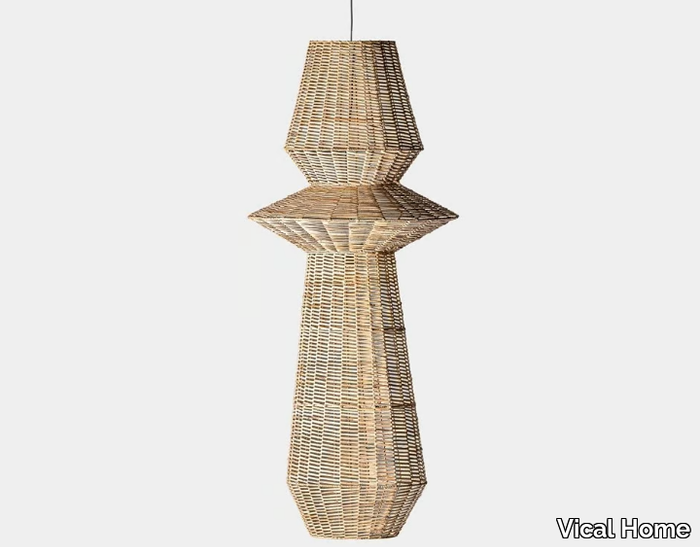 PLISSÉ RATTAN - Rattan pendant lamp _ Vical Home