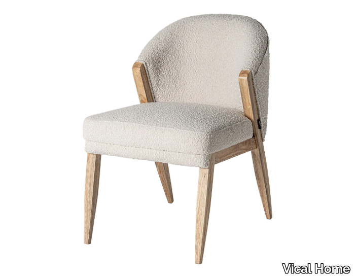 PRATI BOUCLÉ - Upholstered pine chair _ Vical Home