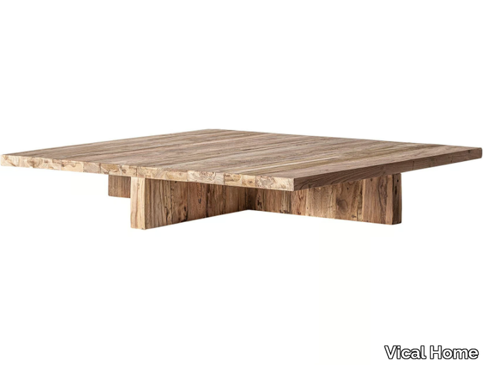 PURE - Low square wooden coffee table _ Vical Home