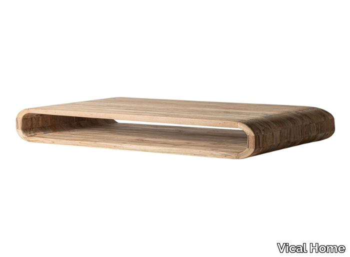 CORBA - Rectangular low wooden coffee table _ Vical Home