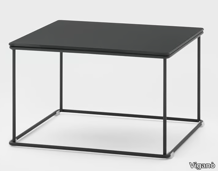 GEORGE - Square low metal bistro side table _ Viganò