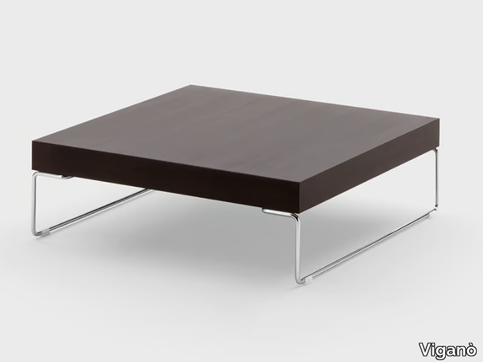 CUBIKO - Low square wooden coffee table _ Viganò