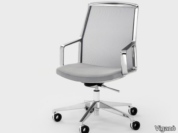 ADELE - Trestle-based mesh office chair _ Viganò