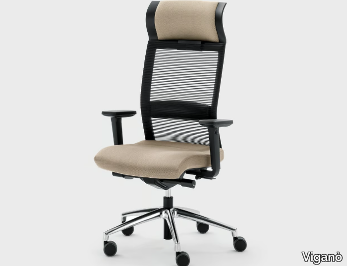 WINNER - Swivel high-back fabric office chair _ Viganò