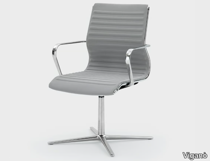 OMEGA - Fabric office chair with armrests with 4-Spoke base _ Viganò