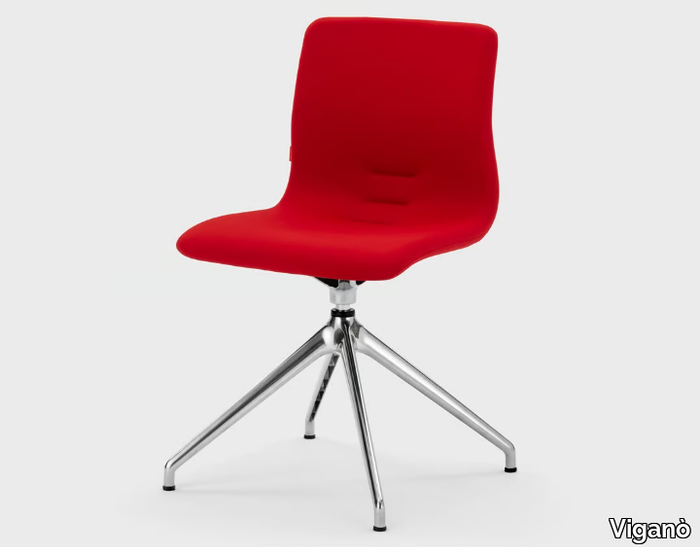 QUEEN FABRIC - Swivel trestle-based fabric office chair _ Viganò