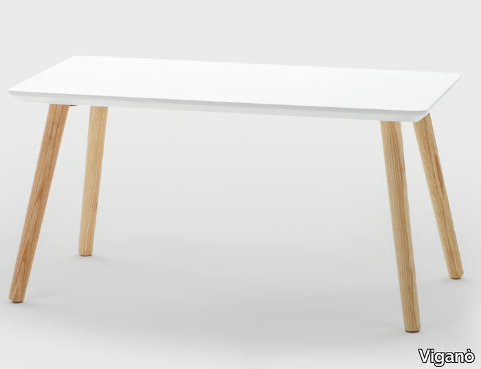 MILLY - Low rectangular wooden coffee table _ Viganò