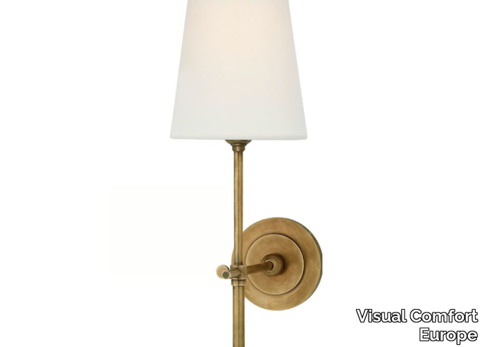 BRYANT - Brass wall light and linen shade _ Visual Comfort Europe