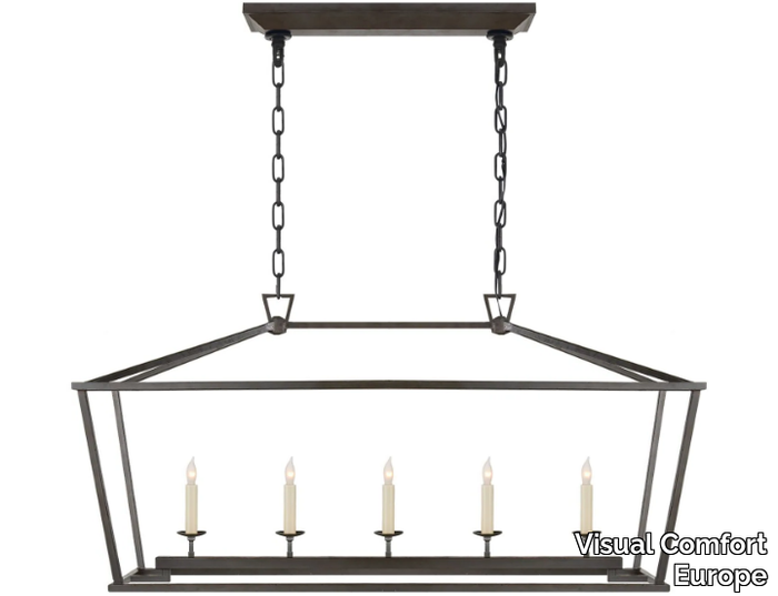 DARLANA MEDIUM LINEAR LANTERN - Metal pendant lamp _ Visual Comfort Europe