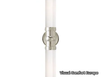 GRAYDON - Double Bath Light in Polished Nickel with White Glass _ Visual Comfort Europe