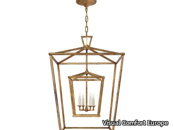 DARLANA LARGE DOUBLE CAGE LANTERN - Iron pendant lamp _ Visual Comfort Europe