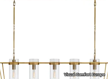 PRESIDIO LARGE LINEAR - Brass pendant lamp _ Visual Comfort Europe