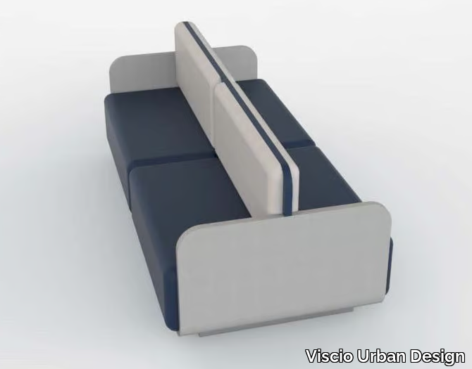 AIR - Fabric bench seating with back _ Viscio Urban Design