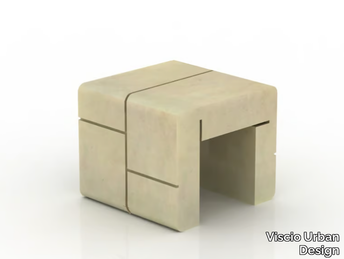 MOD - Low reconstructed stone garden stool _ Viscio Urban Design