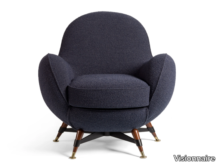 MERCURY - Upholstered fabric armchair with armrests _ Visionnaire