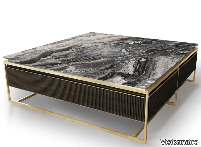 BANNER - Low marble coffee table for living room _ Visionnaire