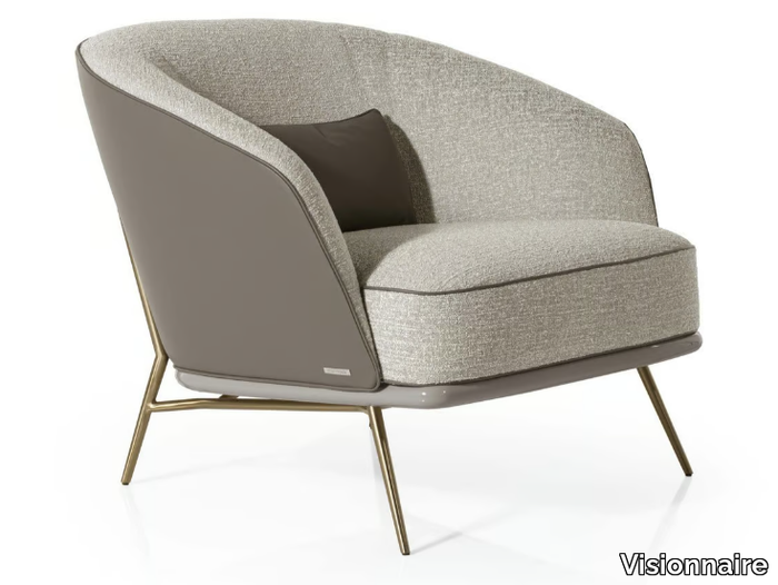 BLUEMINE - Fabric armchair with armrests _ Visionnaire