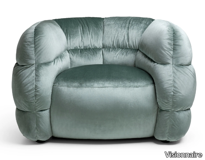 BOMBER - Upholstered velvet armchair with armrests _ Visionnaire