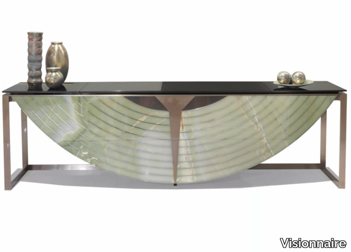 EQUNOX - Marble console table / bar cabinet _ Visionnaire