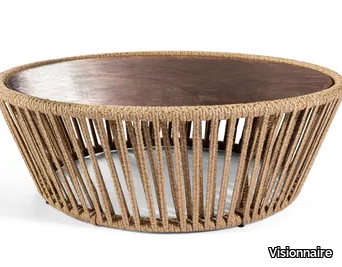 STANKAR - Round hemp garden side table _ Visionnaire