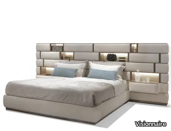 EMOTION - Upholstered fabric double bed _ Visionnaire