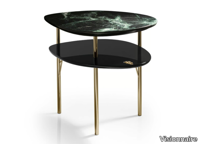 TRAPEZE - Marble high side table _ Visionnaire