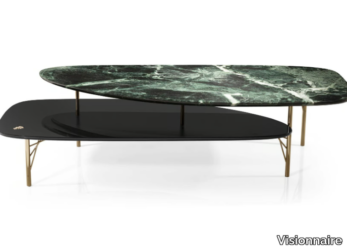 TRAPEZE - Low marble coffee table _ Visionnaire