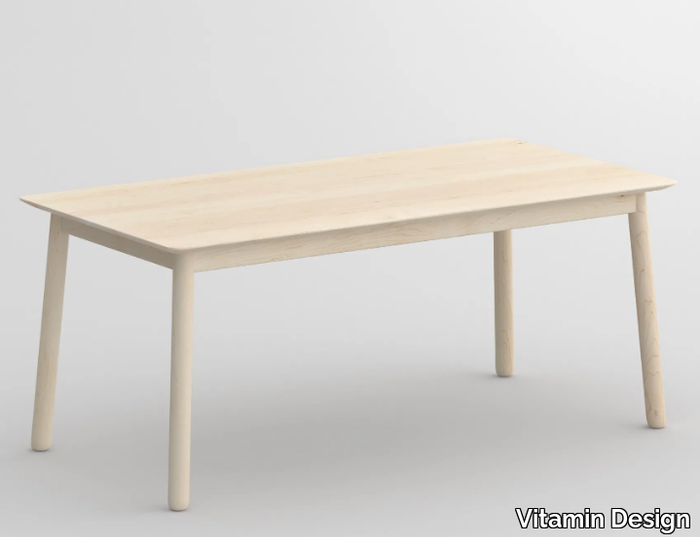 LOCA - Rectangular solid wood dining table _ Vitamin Design