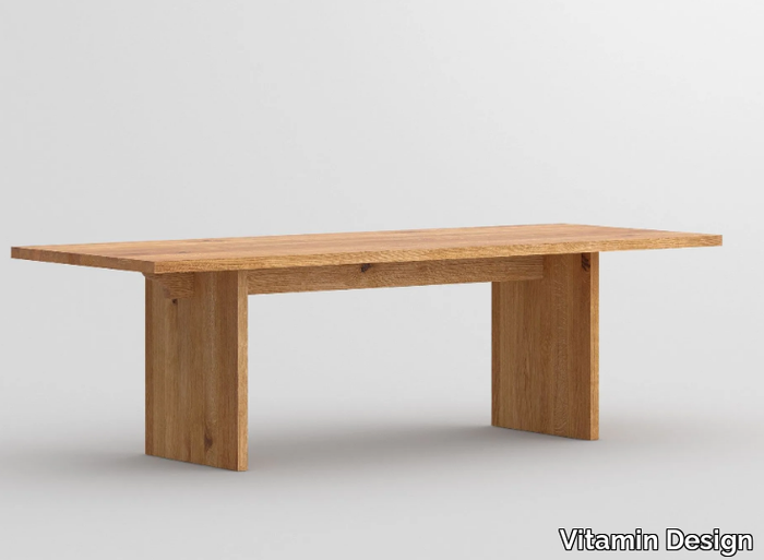 SAGA - Rectangular solid wood table _ Vitamin Design