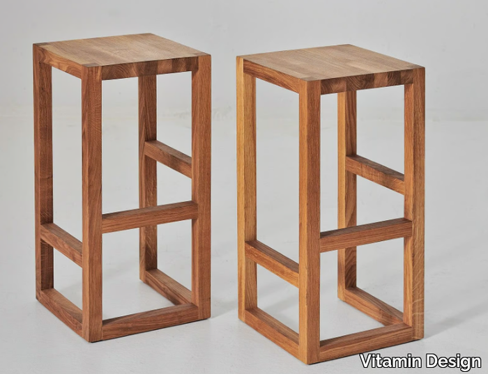 STEP - High solid wood stool _ Vitamin Design