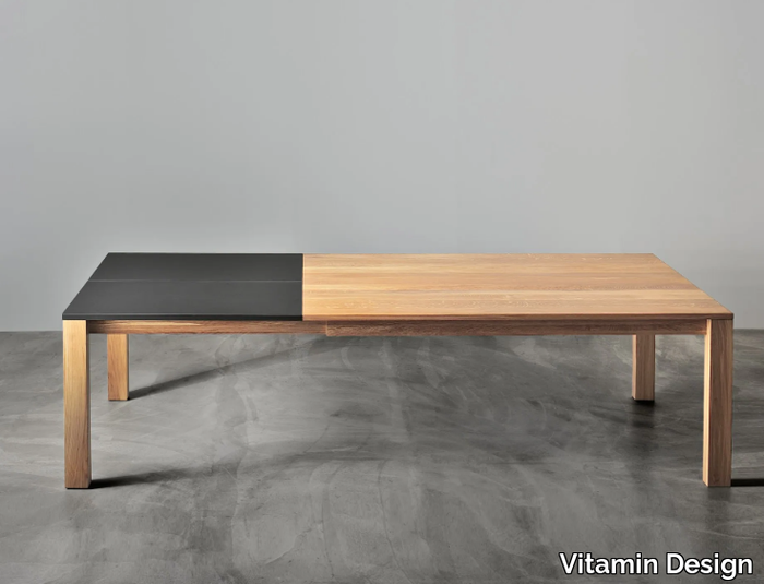 VARIUS - Extending rectangular solid wood table _ Vitamin Design