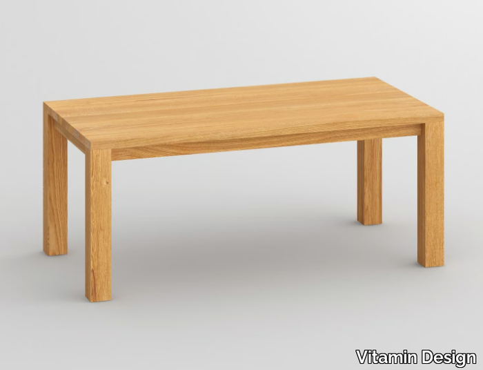 CUBUS - Extending rectangular solid wood table _ Vitamin Design