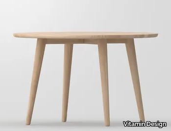 AMBIO - Round solid wood dining table _ Vitamin Design