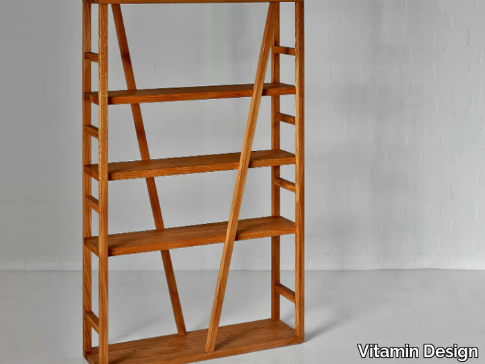 FACHWERK - Open solid wood bookcase _ Vitamin Design