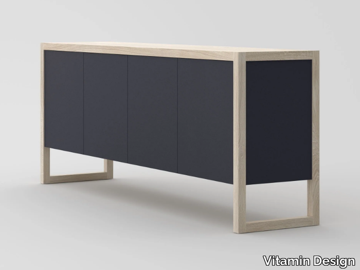 SENA - Solid wood sideboard with colored Bio MDF _ Vitamin Design