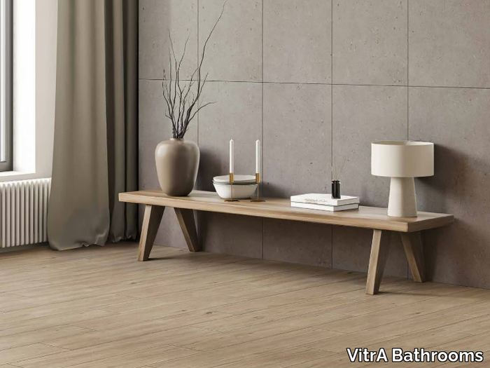 FLAKECEMENT - Porcelain wall/floor tiles with concrete effect _ VitrA Bathrooms