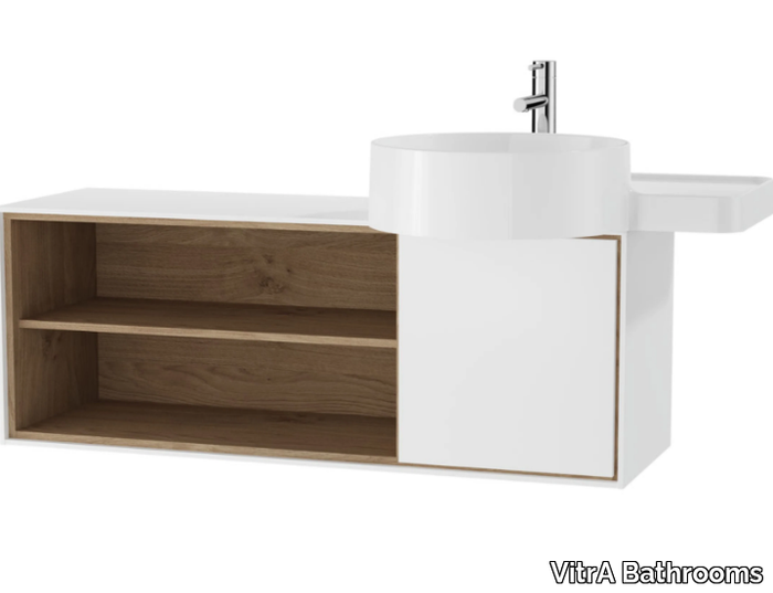 VOYAGE FOR COUNTERTOP WASHBASIN - Wall-mounted wooden vanity unit with doors _ VitrA Bathrooms