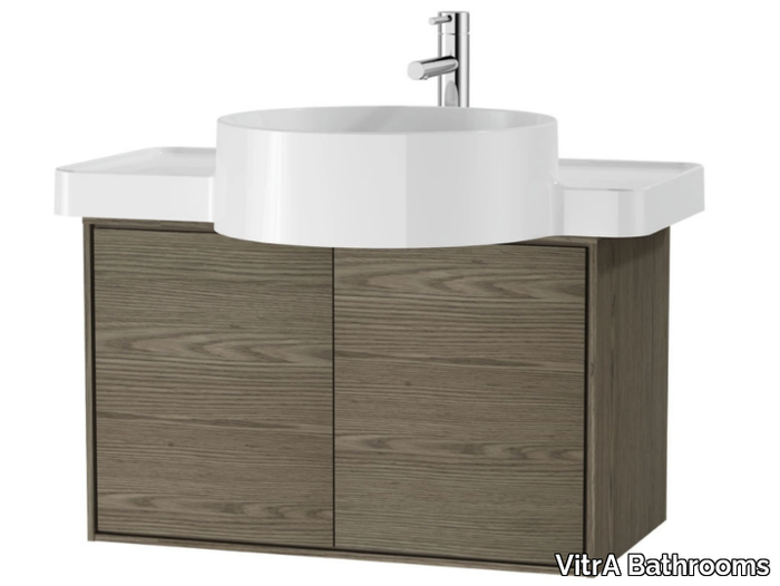 VOYAGE FOR COUNTERTOP WASHBASIN - Wall-mounted wooden vanity unit with doors _ VitrA Bathrooms