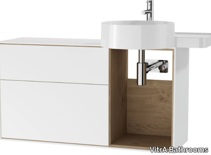 VOYAGE FOR COUNTERTOP WASHBASIN - Wall-mounted wooden vanity unit with drawers _ VitrA Bathrooms