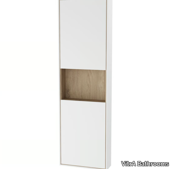 VOYAGE - Suspended wooden bathroom wall cabinet with doors _ VitrA Bathrooms