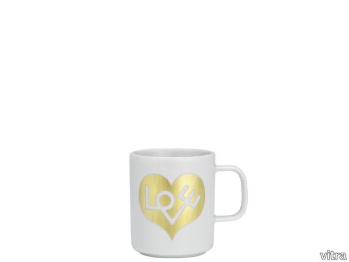 Coffee Mugs - Love Heart, gold