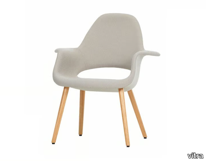 ORGANIC CHAIR - Upholstered fabric chair with armrests _ Vitra