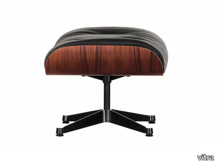 EAMES LOUNGE OTTOMAN - With 4-spoke base leather footstool _ Vitra