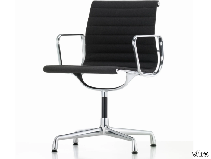 ALUMINIUM CHAIR EA 103 - With 4-spoke base fabric chair with armrests _ Vitra