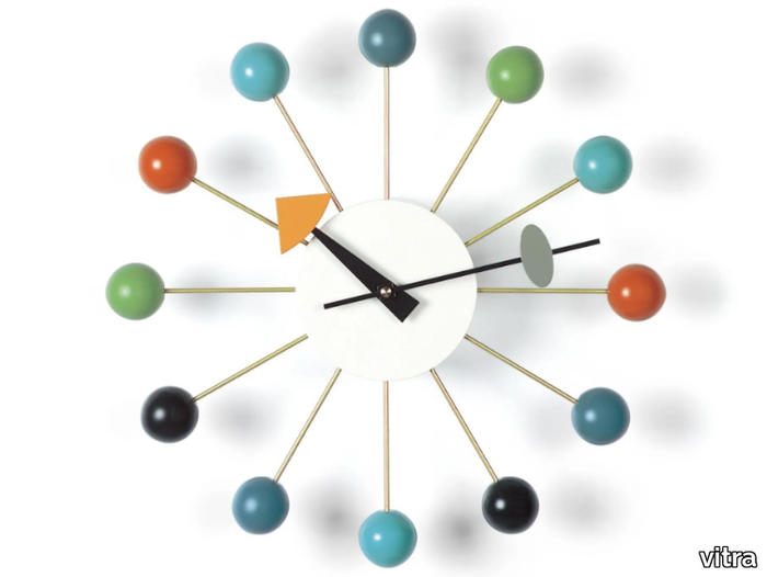 BALL CLOCK - Wooden and metal wall clock _ Vitra