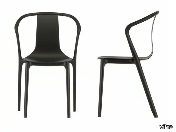 BELLEVILLE AMRCHAIR PLASTIC - Stackable polyamide chair with armrests _ Vitra