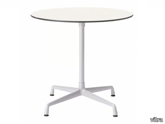 CONTRACT TABLE ROUND - Round melamine table with 4-star base _ Vitra